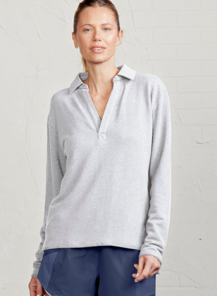 Tasc FT Polo Sweatshirt - Light Heather Gray