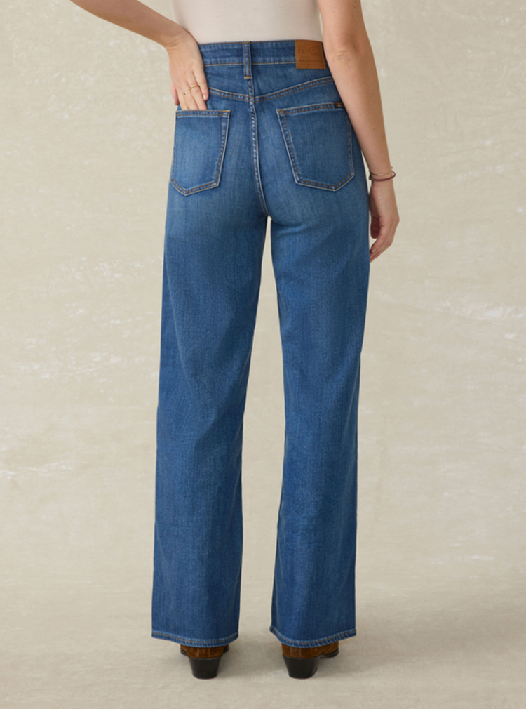 Faherty Saturday Denim Wide Leg - Indigo Coast Wash