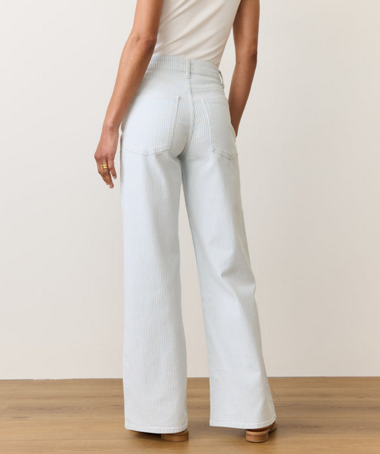 Marine Layer Charlie Wide Leg Pant - Railroad Stripe