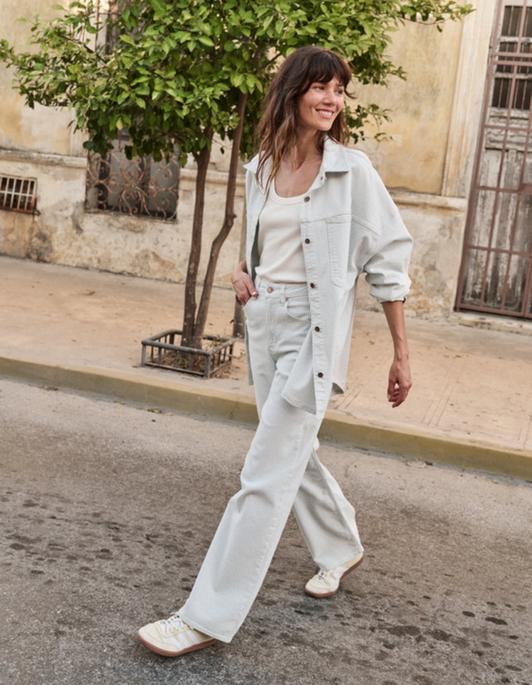 Marine Layer Charlie Wide Leg Pant - Railroad Stripe