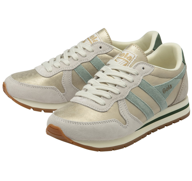 Gola W Daytona Blaze Sneakers - Gold/Green Mist/Evergreen