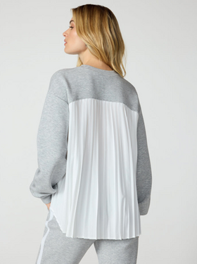 MPG Dreamweave Crew w/ Pleated Back - Htr Concrete