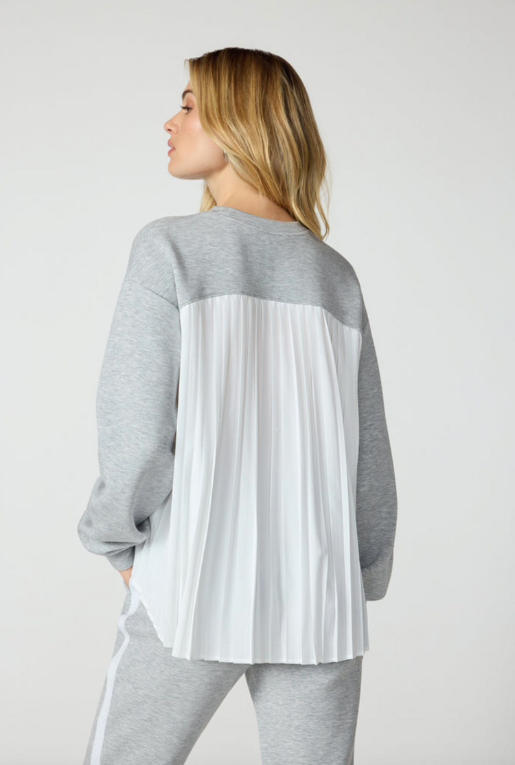 MPG Dreamweave Crew w/ Pleated Back - Htr Concrete