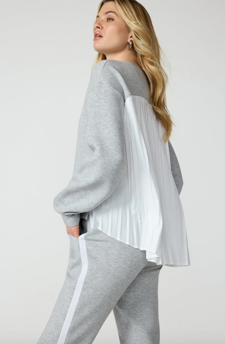 MPG Dreamweave Crew w/ Pleated Back - Htr Concrete