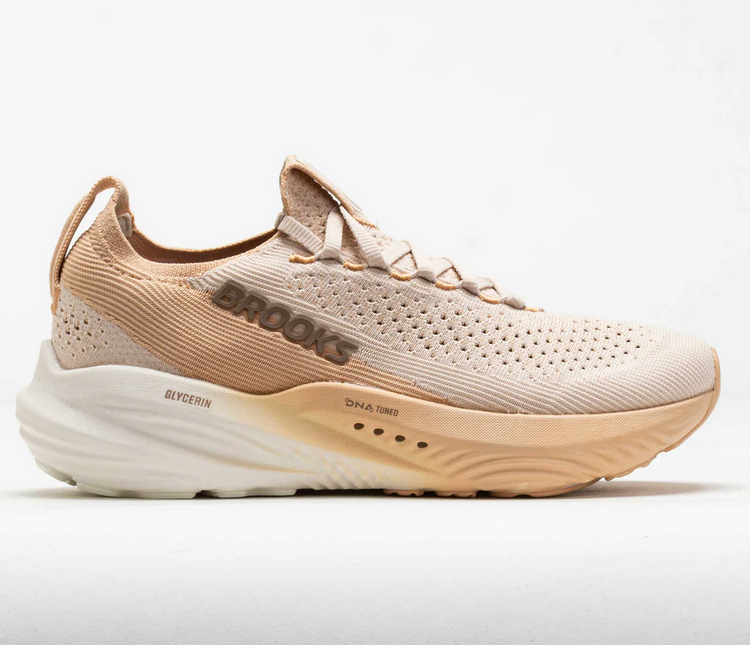 Brooks W Glycerin Stealthfit 22-Almond Peach/Portabel