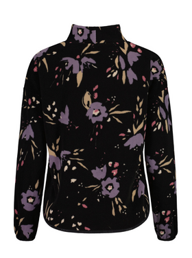 Maloja RomaliaM. Fleece Shirt - Deep Black Brushflower