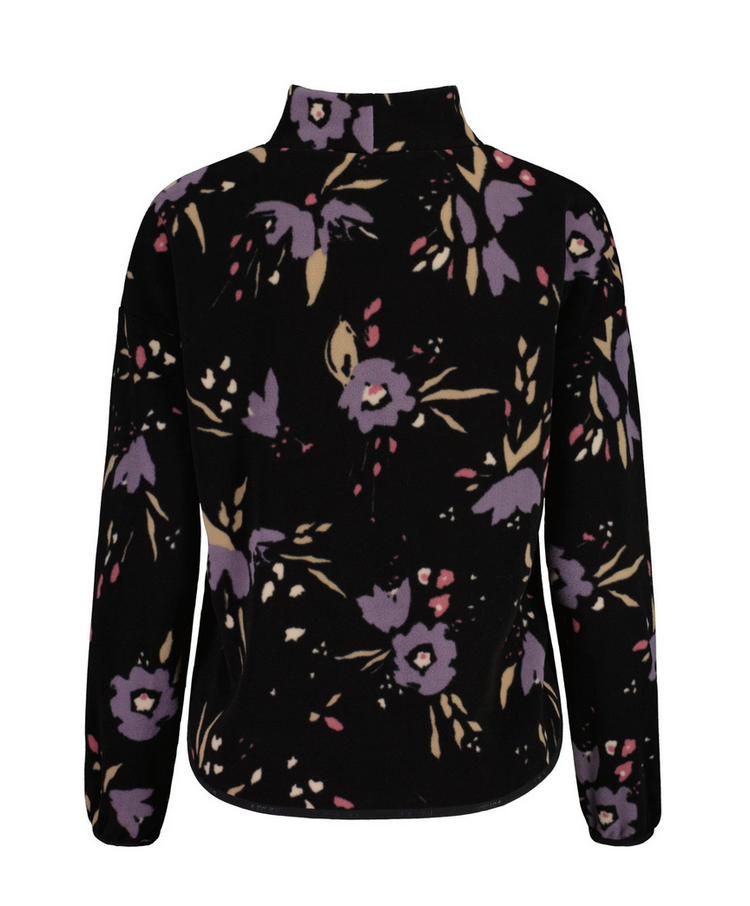 Maloja RomaliaM. Fleece Shirt - Deep Black Brushflower