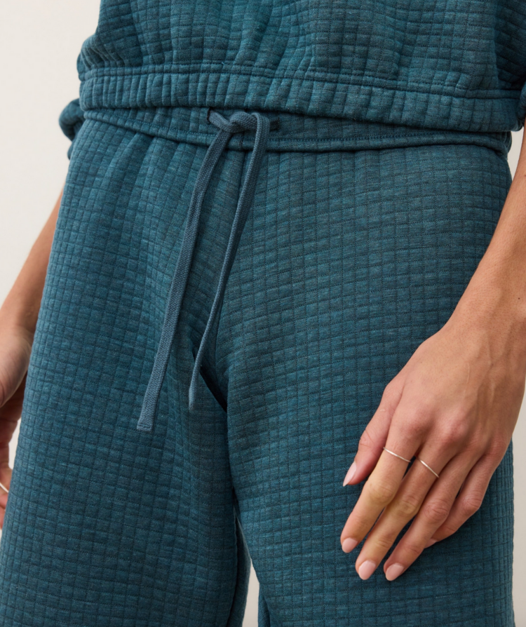 Marine Layer Corbet Quilted Jogger - Dark Teal Heather