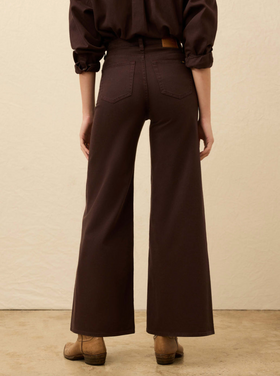 Faherty Saturday Denim Wide Leg - Chocolate Brown