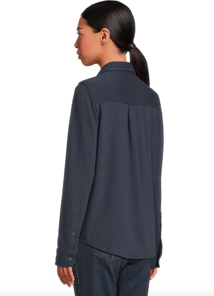 Faherty W Legend Sweater Shirt - Brighton Navy Twill