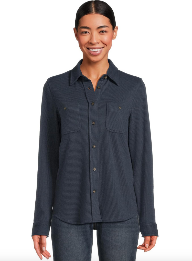 Faherty W Legend Sweater Shirt - Brighton Navy Twill