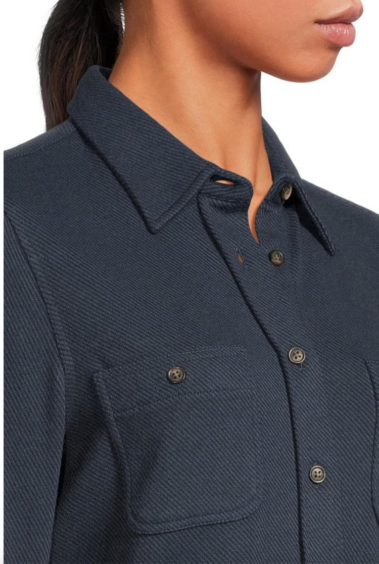 Faherty W Legend Sweater Shirt - Brighton Navy Twill