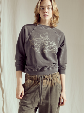 People of Leisure Holly Jolly Sweatshirt - Vintage Black