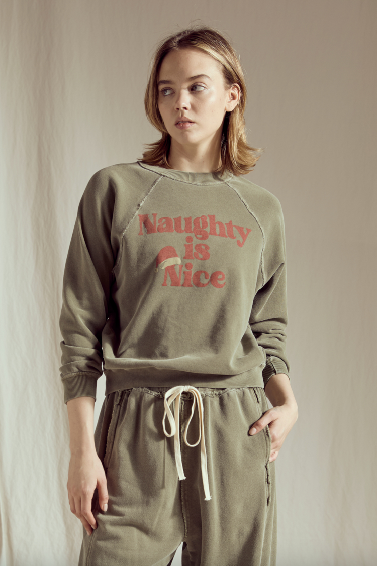 People of Leisure Naughty Sweatshirt - Olive