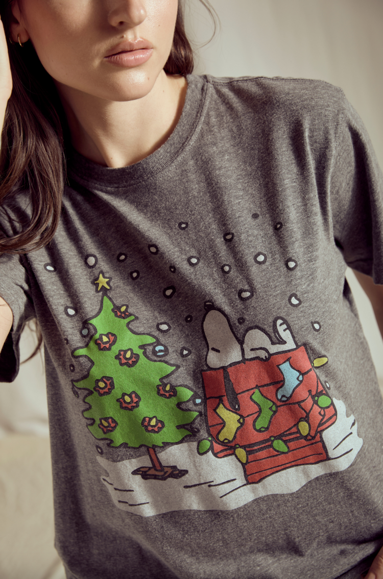 People of Leisure Peanuts Charlie Brown's Christmas Tee - Heather