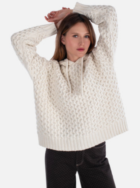 Jetty Beacon Honeycomb Hoodie - Ivory