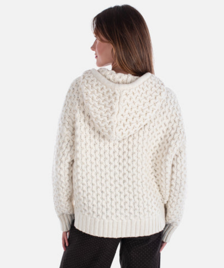 Jetty Beacon Honeycomb Hoodie - Ivory