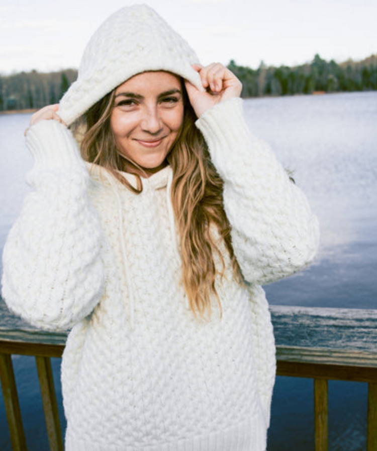 Jetty Beacon Honeycomb Hoodie - Ivory