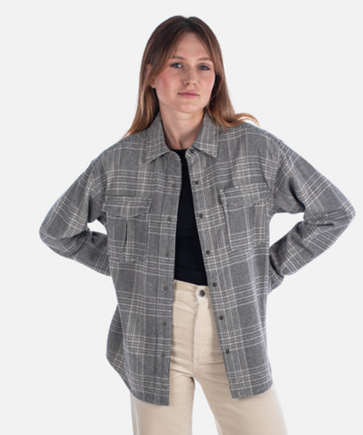 Jetty Nivean Flannel Jacket - Oyster Shell