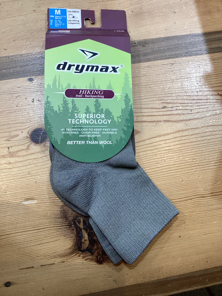 Drymax Hiking 1/4 Crew - Foliage Green/Anthracite