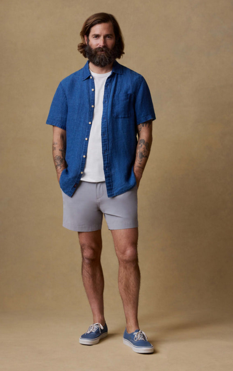 Faherty All Day Short 2.0 - 5" - Ice Grey