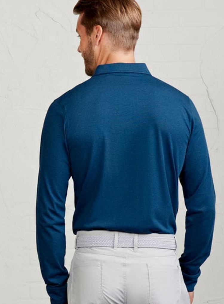 Tasc Westport Long Sleeve Polo - Cavern Heather