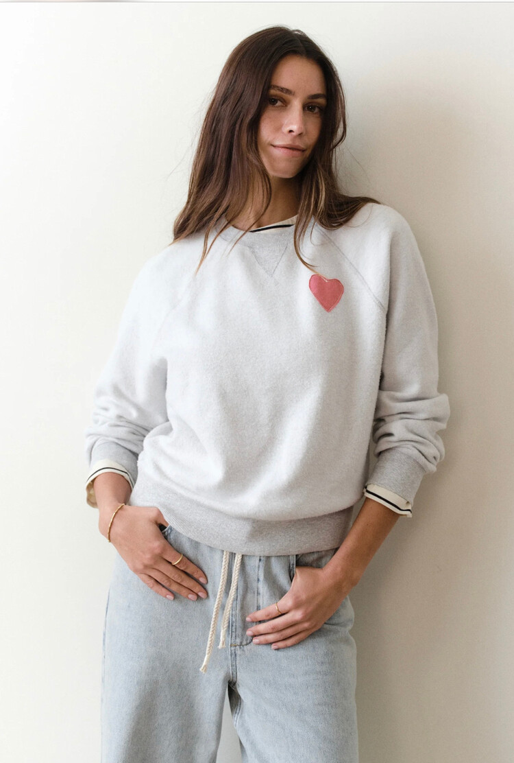 Marine Layer Cloud 9 Fleece Reversible Crew - Heather Grey