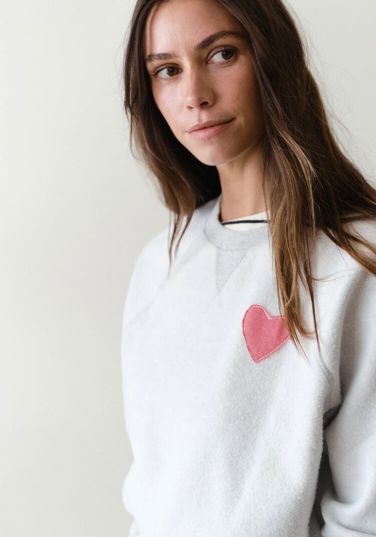 Marine Layer Cloud 9 Fleece Reversible Crew - Heather Grey