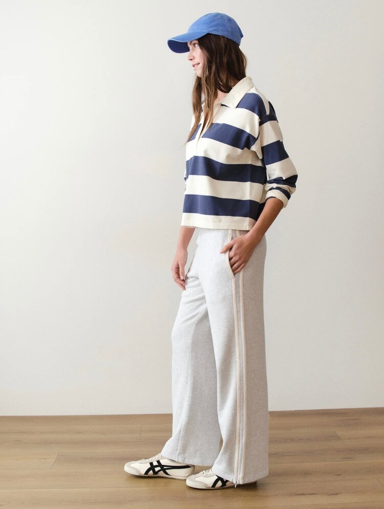 Marine Layer Cloud 9 Fleece Track Pant - Heather Grey