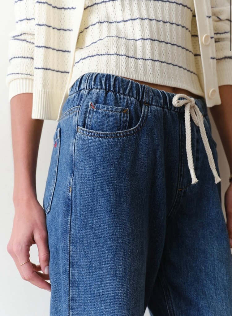 Marine Layer Ella Straight Leg Pant - Medium Wash