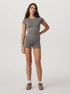 Vuori S/S Halo Baby Tee - Chia Heather