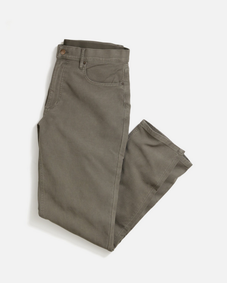 Marine Layer 5 Pocket Flex Terry Pant Athletic Fit - Olive