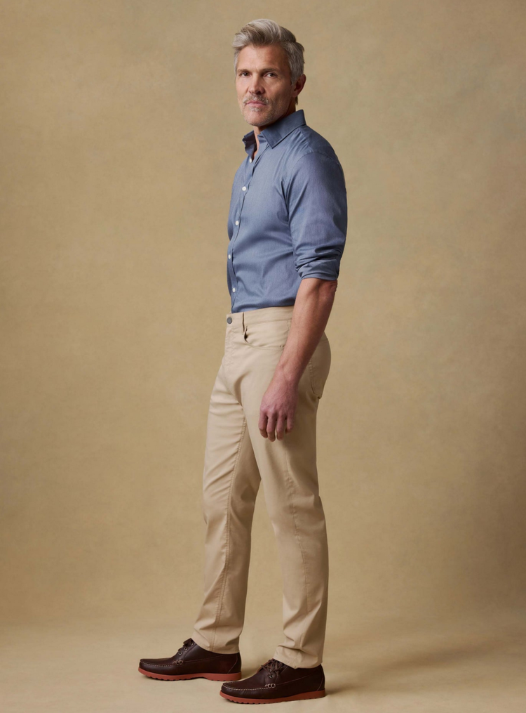 Faherty Movement 5 Pocket Pant - Island West Khaki