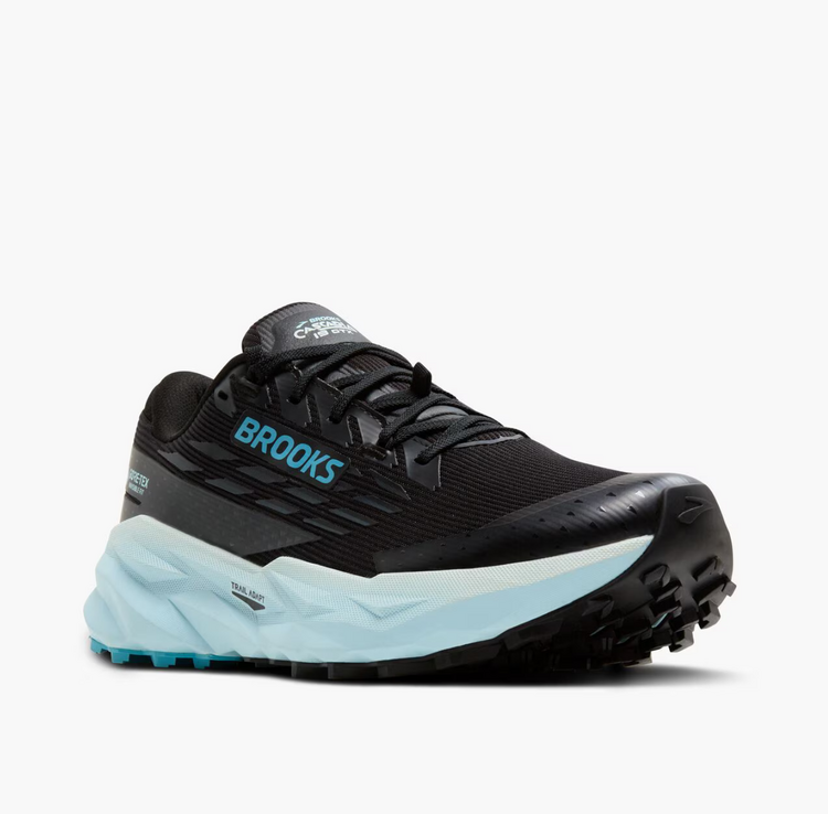 Brooks W Cascadia 19 GTX - Black/Ebony/Blue Flower
