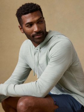 Faherty M Sunwashed Organic Hoodie - Sea Break