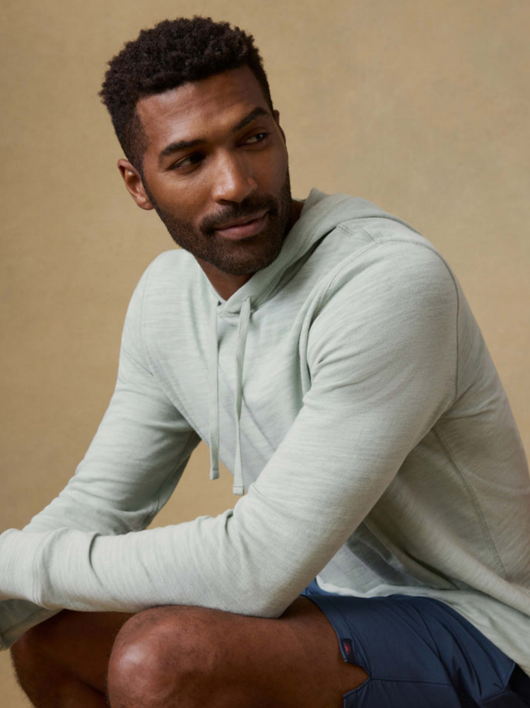 Faherty M Sunwashed Organic Hoodie - Sea Break
