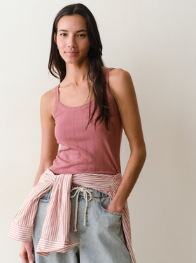 Marine Layer Lexi Pointelle Cami - Dusk Rose