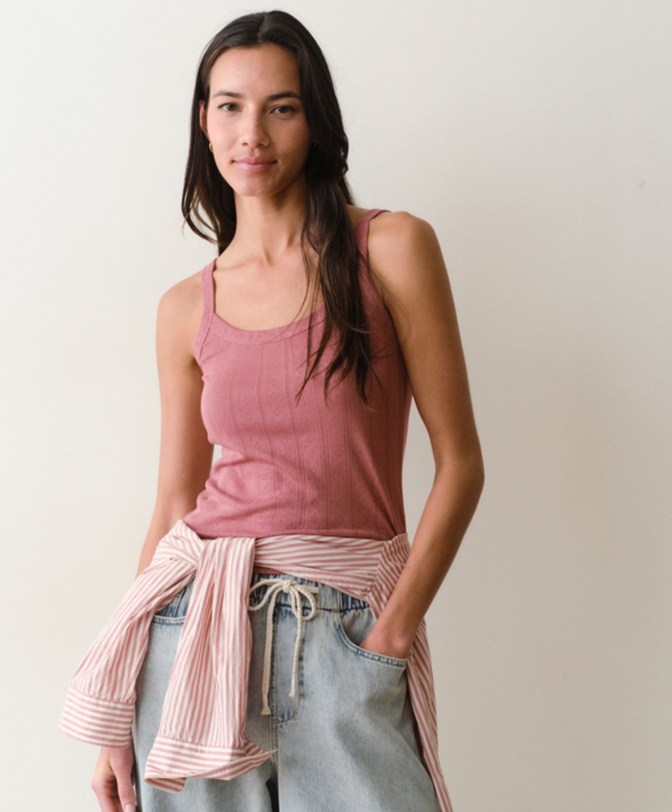 Marine Layer Lexi Pointelle Cami - Dusk Rose