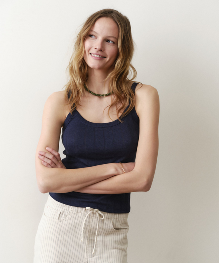 Marine Layer Lexi Pointelle Cami - Navy