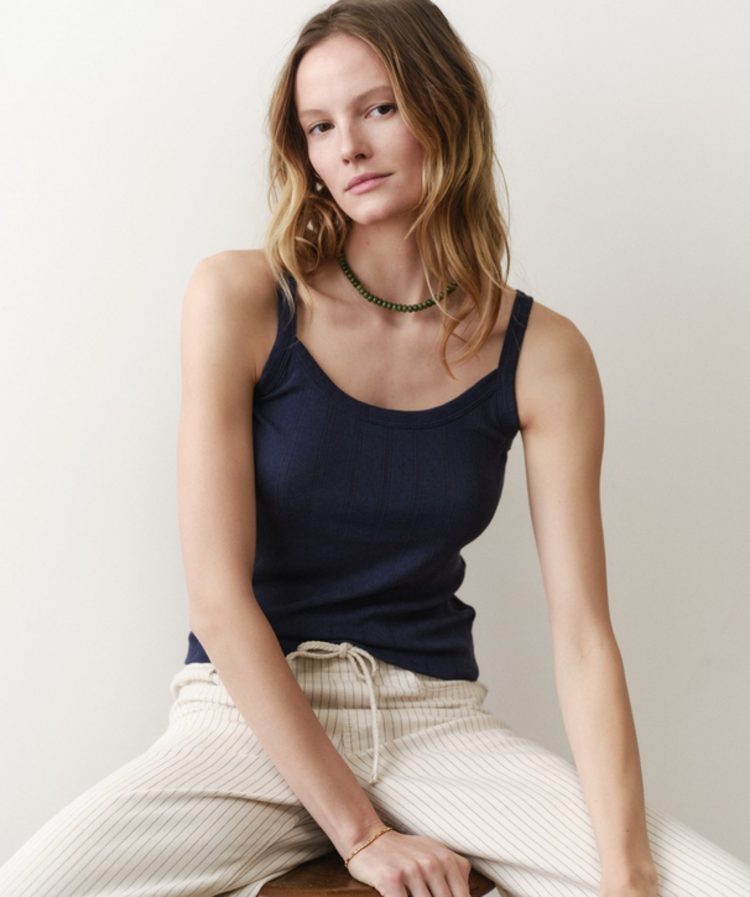 Marine Layer Lexi Pointelle Cami - Navy