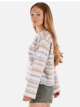 Jetty Lockwood Pointelle Sweater - Neutral