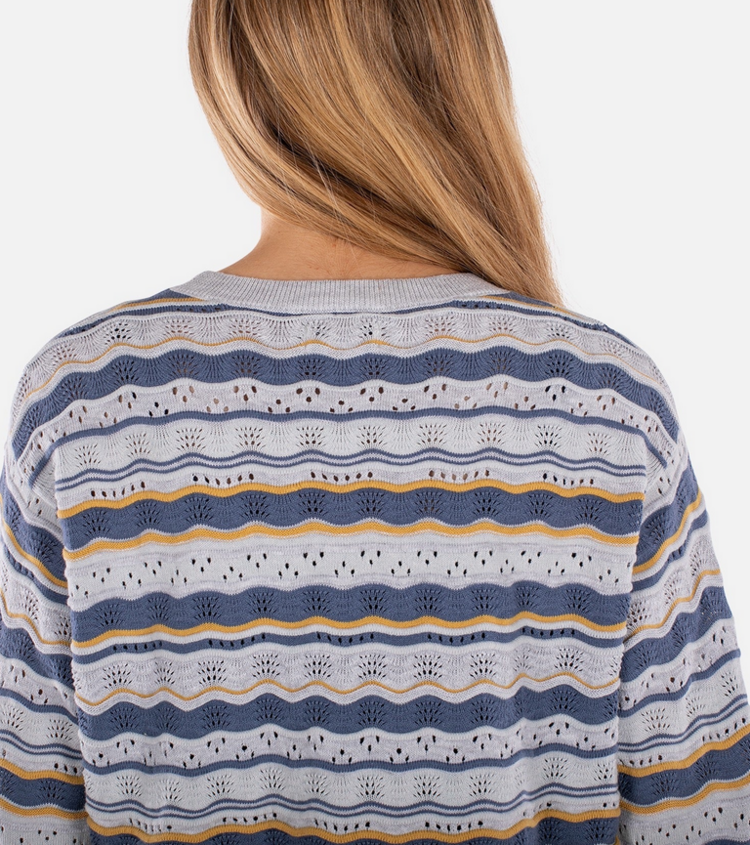 Jetty Lockwood Pointelle Sweater - Blue