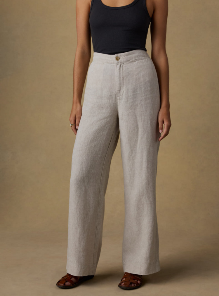 Faherty Sun Strider Linen Pant - Flax