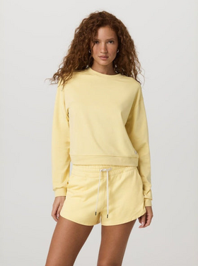 Vuori Halo Modern Crew - Lemon Snap Heather
