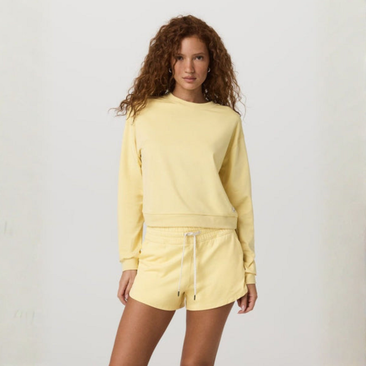 Vuori Halo Modern Crew - Lemon Snap Heather