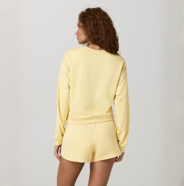 Vuori Halo Modern Crew - Lemon Snap Heather