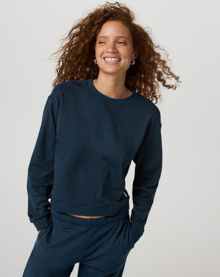 Vuori Halo Modern Crew - Blue Coast Heather