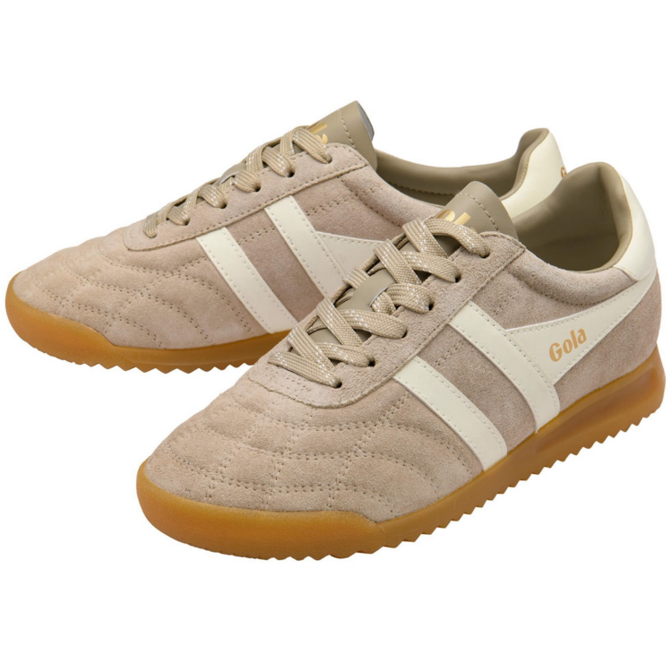 Gola W Stadium Suede Sneakers - Bone/Off White