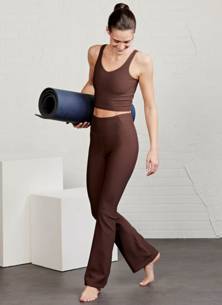 Tasc Sculptive Rib Pant - Mocha