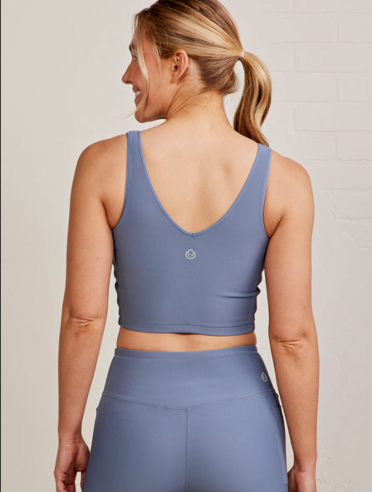 Tasc Sculptive Rib Crop Tank - Anchor